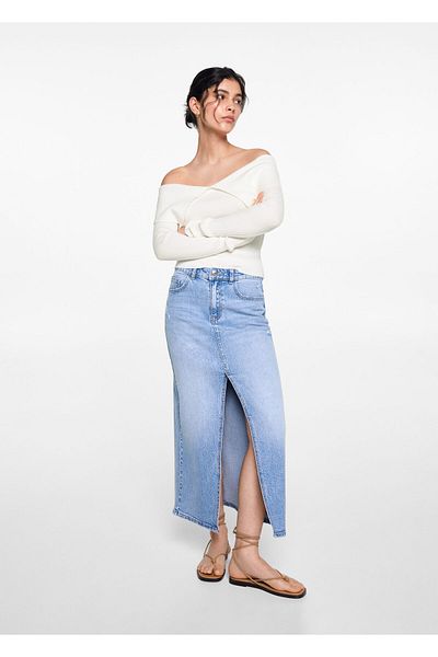 MANGO Off-White Sweater 77022935