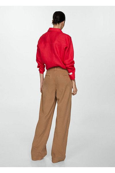 MANGO Woman Brown Women's Pants 77000378