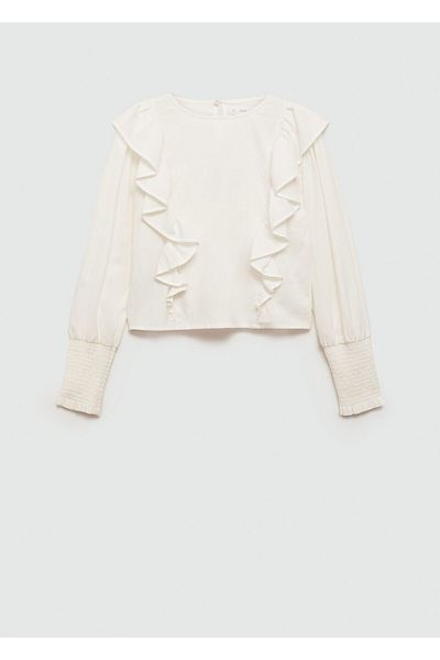 MANGO Off-White Girl's Blouse 77025989