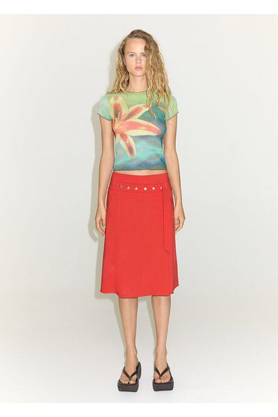 MANGO Woman Red Women's Skirt 77090640