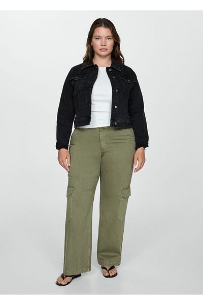 MANGO Woman Black Denim Women's Jacket 77010283