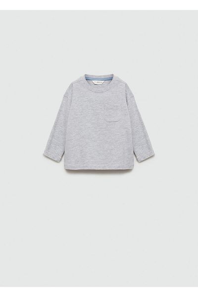 MANGO Tricou Gri Metal pentru Bebeluş