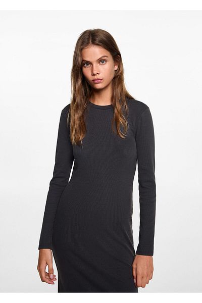 MANGO Woman Charcoal Color Girl's Dress 77024787