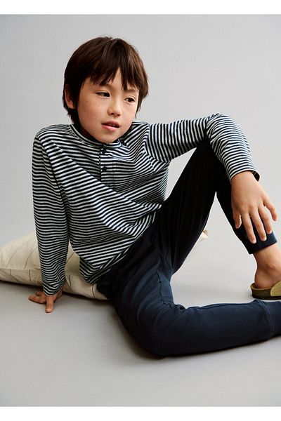 MANGO Boy's Navy Blue Pajama Set