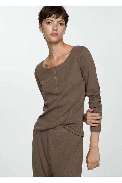 MANGO Mole Grey Damen-Pyjamahose 77050576