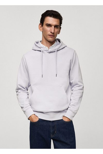 MANGO Woman Ανδρικό φούτερ Pale Lilac 77025152