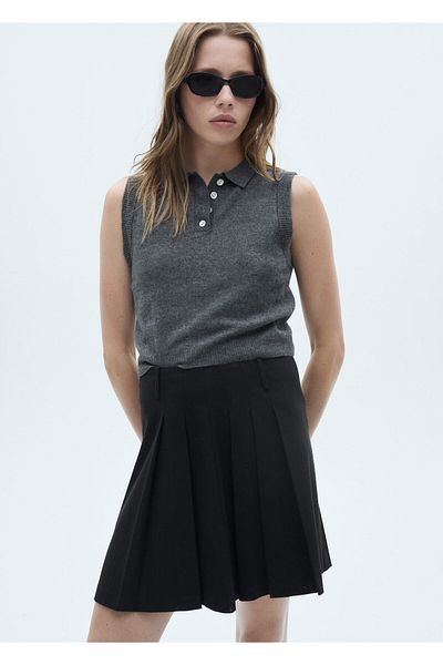 MANGO Woman Black Women's Skirt 77064786