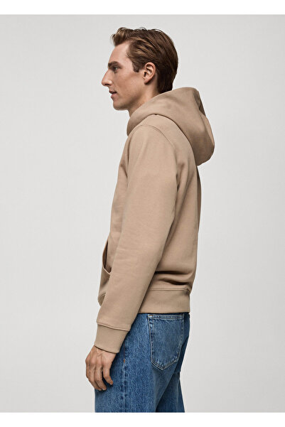MANGO Woman Koyu Camel Erkek Sweatshirt 77027115