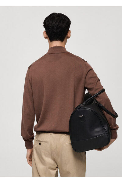 MANGO Koyu Camel Erkek Kazak 77005979
