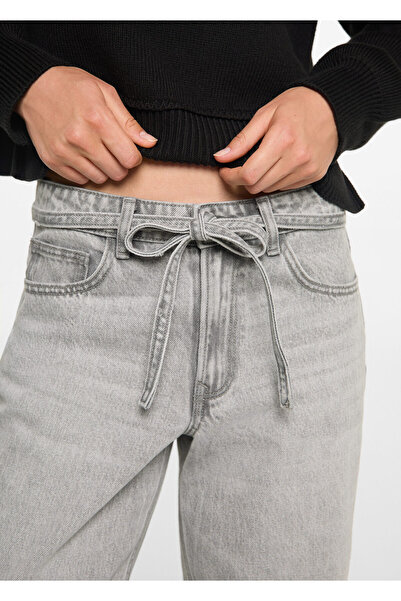 MANGO Açık Gri Denim Kız Çocuk Jeans 77054790