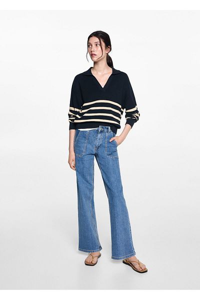 MANGO Navy Blue Girl's Sweater 77064039