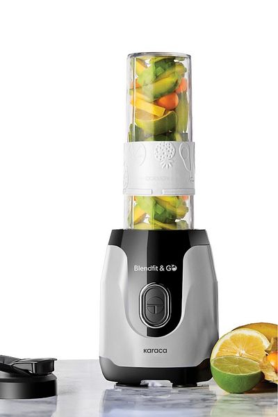 Karaca Blendfit and Go Duo - Personal Smoothie Blender, Double Chamber, Personal, Silver