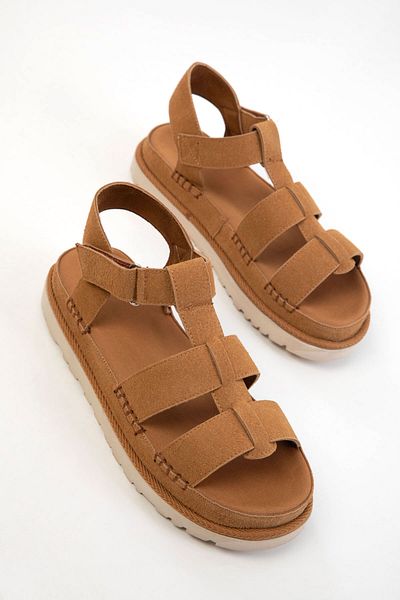 SOHO Tan Suede γυναικεία σανδάλια 20614