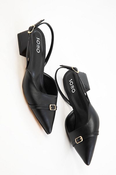 SOHO Black Women's Classic Heeled Shoes 20595
