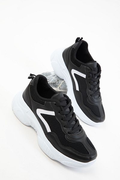 SOHO Black-White Women's Sneaker 20610
