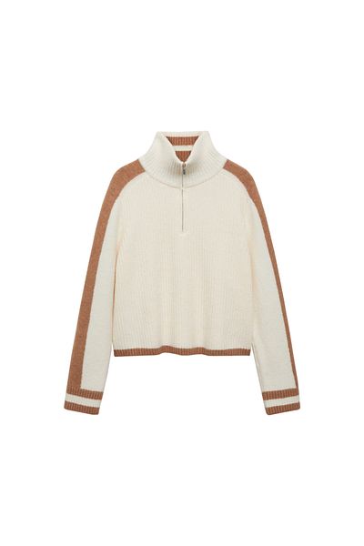 MANGO Dark Camel Women's Sweater 77038274