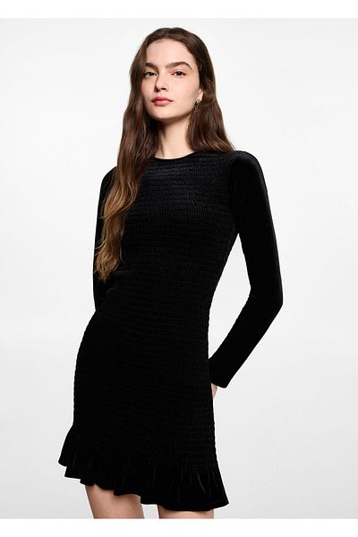 MANGO Black Girl's Dress 77039067