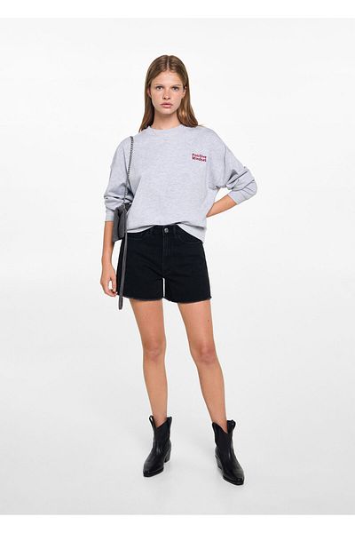 MANGO Black Denim Girls Shorts & Bermuda 77090639