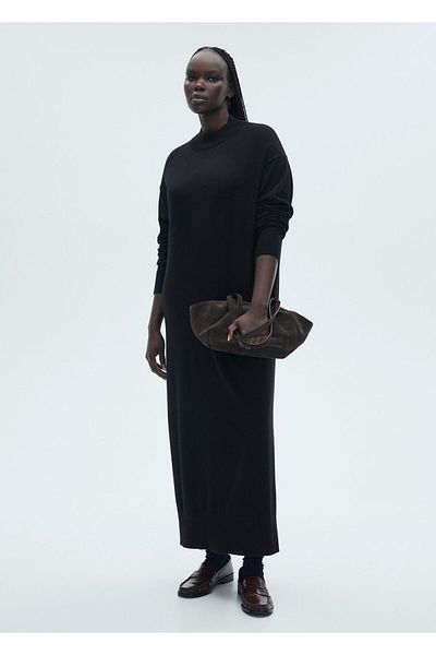MANGO Black Women's Dress 87070425