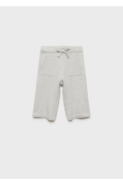 MANGO Light Gray Baby Girl Pants 77055152