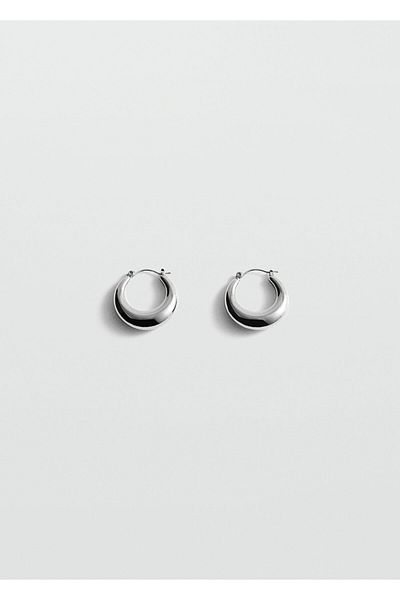 MANGO Silver Women's Earrings 87091058