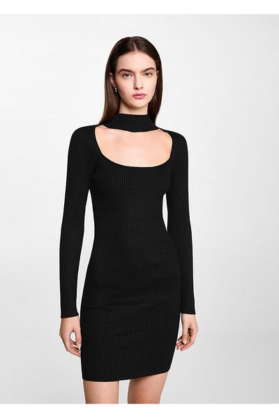 MANGO Black Girl's Dress 77069066