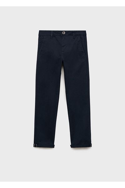 MANGO Boy's Navy Blue Trousers