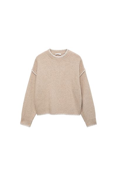 MANGO Beige Girl's Sweater 77007737