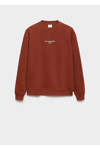 MANGO Woman Terracotta Erkek Sweatshirt 77047922