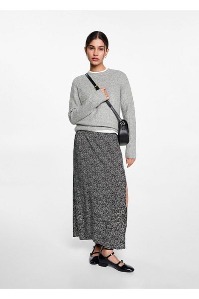 MANGO Woman Metal Gray Girl's Sweater 77017703