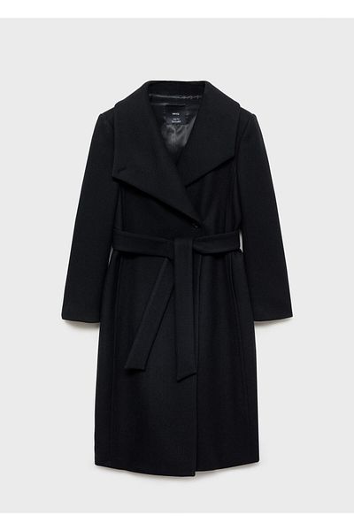 MANGO Black Women's Coat 87990449