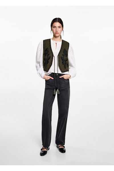 MANGO Γιλέκο για κορίτσια Moss Green 77087710