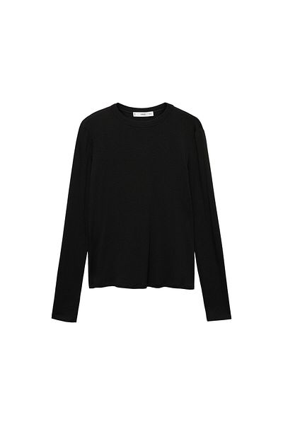 MANGO Black Women's T-Shirt 87010438