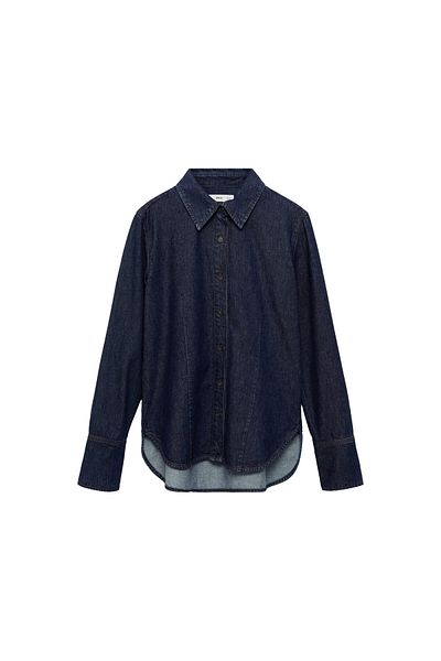 MANGO Blue Women's Shirt 87083277