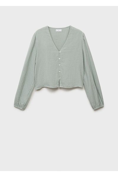 MANGO Μπλούζα για κορίτσια Mint Green 87031516