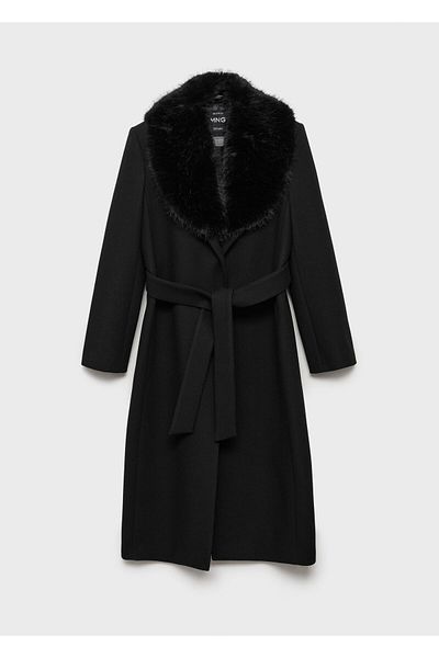 MANGO Black Women's Coat 87070447