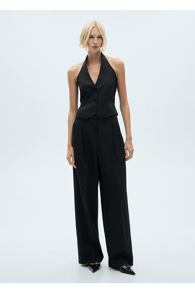 MANGO Black Women's Vest 77059239