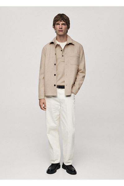 MANGO Woman Ανδρικό φούτερ Sand 77087919