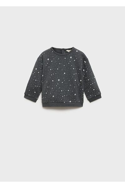 MANGO Unisex Baby Charcoal Color Sweatshirt