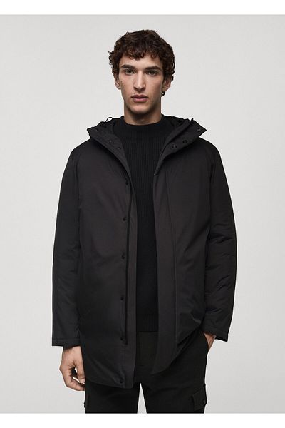 MANGO Woman Charcoal Color Men's Coat 77019228
