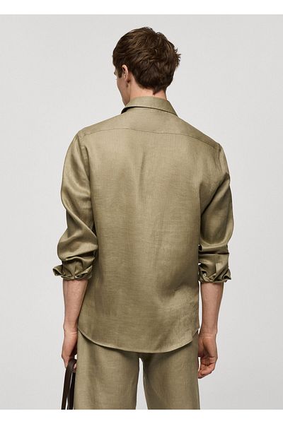 MANGO Woman Koszula męska KHAKI 77020580