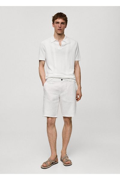 MANGO Pantaloni scurți și bermude albi pentru bărbați 77090250