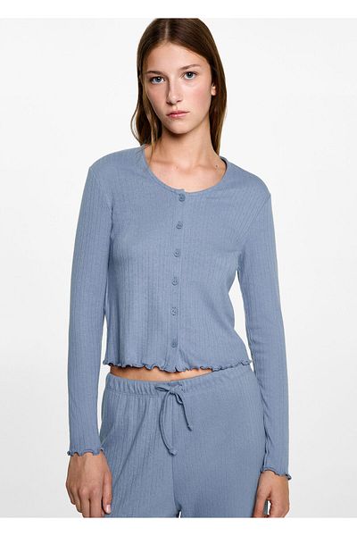 MANGO Woman Blue Girl's Pajama Bottoms 77036742