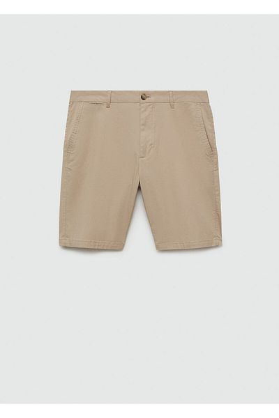 MANGO Pantaloni scurți și bermude pentru bărbați bej 77040564