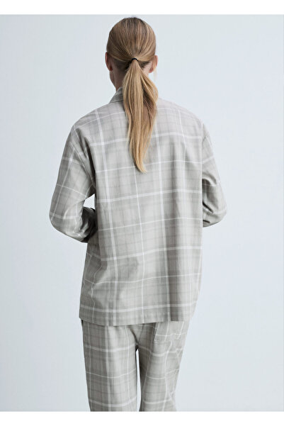 MANGO Gri Kadın Pijama Üstü 77037649