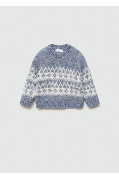 MANGO Baby Boy Blue πουλόβερ