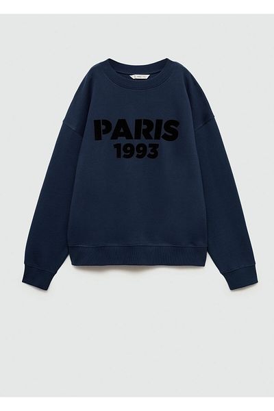 MANGO Navy Blue Girl's Sweatshirt 77017696