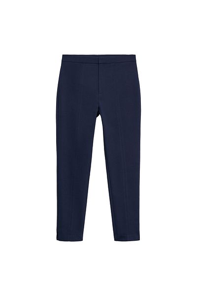 MANGO Woman Navy Blue Women's Trousers 77180566