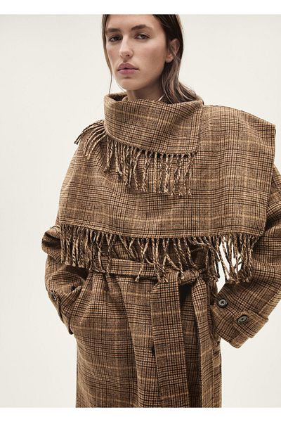 MANGO Brown Women's Coat 77027678