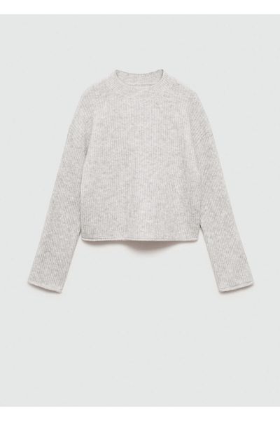 MANGO Woman Light Gray Girl's Sweater 77005650